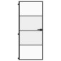 vidaXL Innentür Schlank Schwarz 83x201,5 cm Hartglas & Aluminium vidaXL Innentür Schlank Schwarz 83x201,5 cm Hartglas & Aluminium
