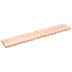 vidaXL Tischplatte 220x40x(2-6) cm Massivholz Unbehandelt Baumkante
