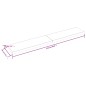 vidaXL Tischplatte 220x40x(2-6) cm Massivholz Unbehandelt Baumkante vidaXL Tischplatte 220x40x(2-6) cm Massivholz Unbehandelt Baumkante