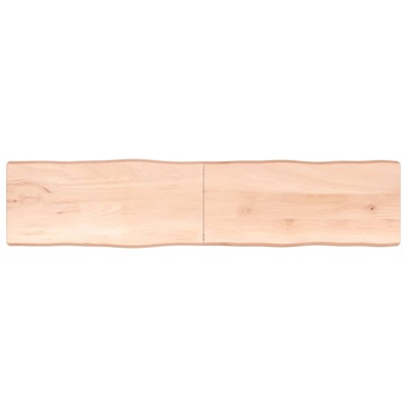 vidaXL Tischplatte 220x50x(2-6) cm Massivholz Unbehandelt Baumkante