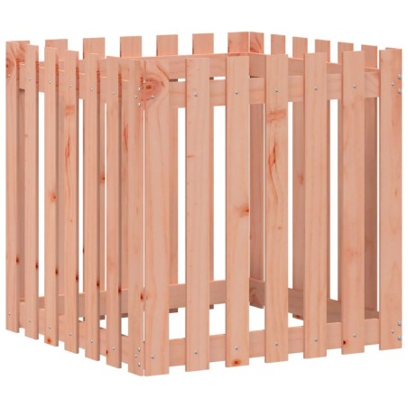 vidaXL Pflanzkübel Lattenzaun-Design 70x70x70 cm Massivholz Douglasie