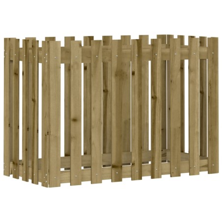 vidaXL Hochbeet Lattenzaun-Design 100x50x70 cm Kiefernholz Imprägniert