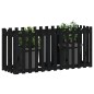 vidaXL Hochbeet Latten-Design Schwarz 150x50x70 cm Massivholz Kiefer vidaXL Hochbeet Latten-Design Schwarz 150x50x70 cm Massivholz Kiefer