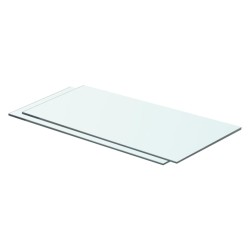Regalböden 2 Stk. Glas Transparent 60 x 25 cm