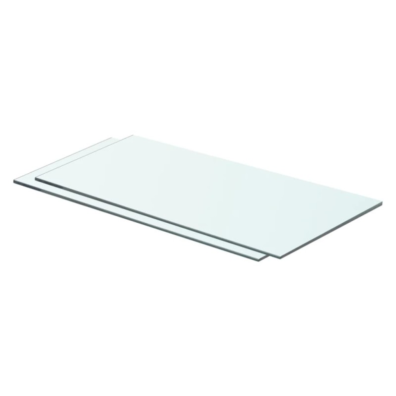 Regalböden 2 Stk. Glas Transparent 60 x 25 cm Regalböden 2 Stk. Glas Transparent 60 x 25 cm