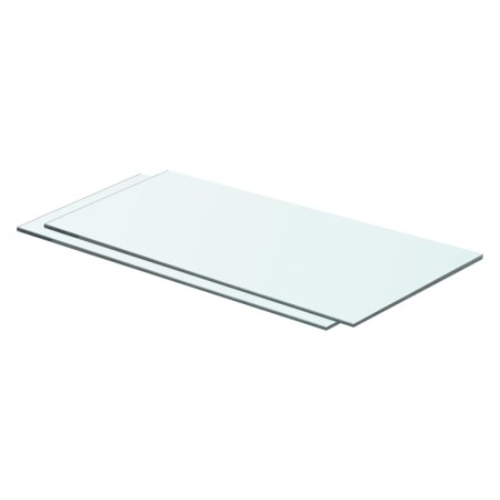 Regalböden 2 Stk. Glas Transparent 60 x 25 cm