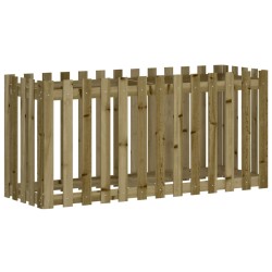 vidaXL Hochbeet Lattenzaun-Design 150x50x70 cm Kiefernholz Imprägniert