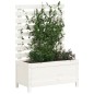 vidaXL Pflanzkübel mit Rankhilfe Weiß 79x39,5x114 cm Massivholz Kiefer vidaXL Pflanzkübel mit Rankhilfe Weiß 79x39,5x114 cm Massivholz Kiefer