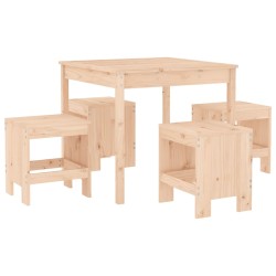 vidaXL 5-tlg. Garten-Essgruppe Massivholz Kiefer