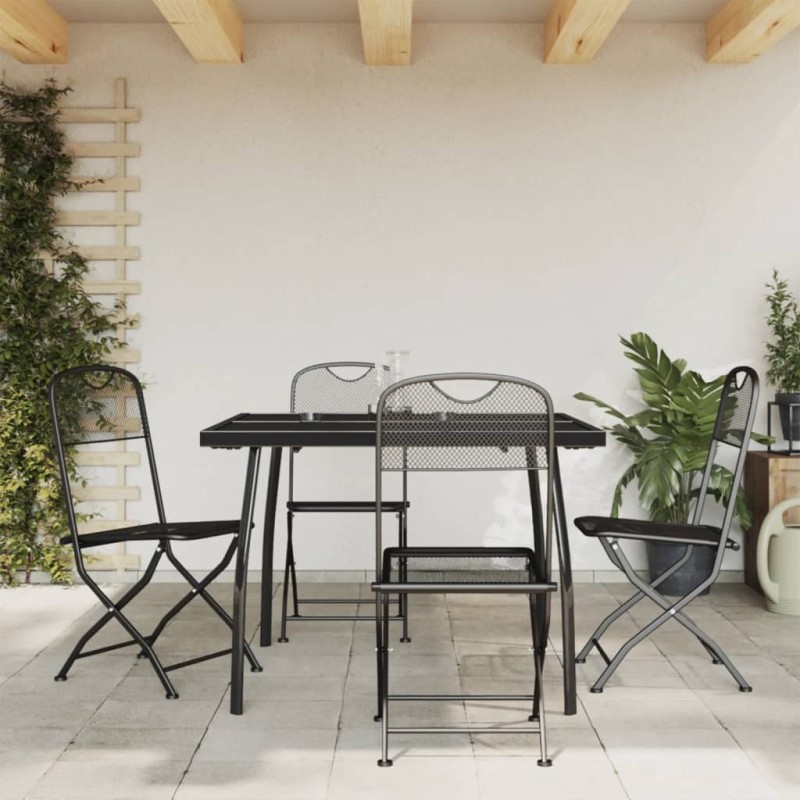 vidaXL 5-tlg. Garten-Essgruppe Anthrazit Streckgitter vidaXL 5-tlg. Garten-Essgruppe Anthrazit Streckgitter