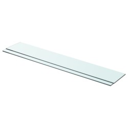 vidaXL Regalböden 2 Stk. Glas Transparent 80x12 cm