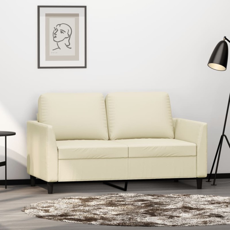 vidaXL 2-Sitzer-Sofa Creme 120 cm Kunstleder vidaXL 2-Sitzer-Sofa Creme 120 cm Kunstleder
