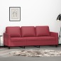 vidaXL 3-Sitzer-Sofa Weinrot 180 cm Kunstleder vidaXL 3-Sitzer-Sofa Weinrot 180 cm Kunstleder