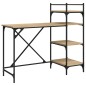 vidaXL Computertisch mit Regal Sonoma-Eiche 120x47x109 cm vidaXL Computertisch mit Regal Sonoma-Eiche 120x47x109 cm