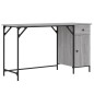 vidaXL Computertisch Grau Sonoma 131x48x75 cm Holzwerkstoff vidaXL Computertisch Grau Sonoma 131x48x75 cm Holzwerkstoff