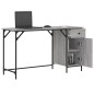 vidaXL Computertisch Grau Sonoma 131x48x75 cm Holzwerkstoff vidaXL Computertisch Grau Sonoma 131x48x75 cm Holzwerkstoff
