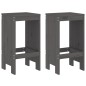 vidaXL 3-tlg. Gartenbar-Set Grau Massivholz Kiefer vidaXL 3-tlg. Gartenbar-Set Grau Massivholz Kiefer