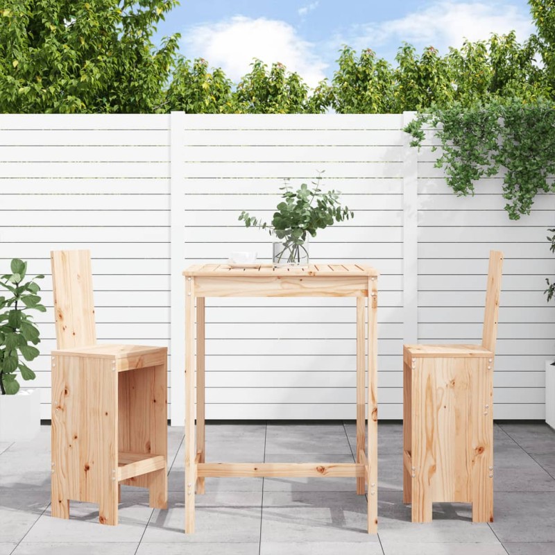 vidaXL 3-tlg. Gartenbar-Set Massivholz Kiefer vidaXL 3-tlg. Gartenbar-Set Massivholz Kiefer