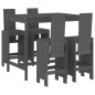 vidaXL 5-tlg. Gartenbar-Set Grau Massivholz Kiefer vidaXL 5-tlg. Gartenbar-Set Grau Massivholz Kiefer