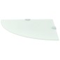 Eckregale 2 Stk. mit verchromten Halterungen Glas Weiß 35x35cm Eckregale 2 Stk. mit verchromten Halterungen Glas Weiß 35x35cm