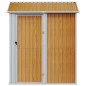 vidaXL Gerätehaus Hellbraun 192x152,5x237 cm Verzinkter Stahl