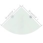 Eckregale 2 Stk. mit verchromten Halterungen Glas Weiß 35x35cm Eckregale 2 Stk. mit verchromten Halterungen Glas Weiß 35x35cm