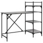 vidaXL Computertisch mit Regalen Grau Sonoma 120x47x109 cm vidaXL Computertisch mit Regalen Grau Sonoma 120x47x109 cm