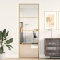 vidaXL Innentür Schlank Golden 76x201,5 cm Hartglas und Aluminium vidaXL Innentür Schlank Golden 76x201,5 cm Hartglas und Aluminium