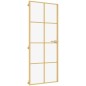 vidaXL Innentür Schlank Golden 83x201,5 cm Hartglas und Aluminium vidaXL Innentür Schlank Golden 83x201,5 cm Hartglas und Aluminium