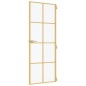 vidaXL Innentür Schlank Golden 83x201,5 cm Hartglas und Aluminium vidaXL Innentür Schlank Golden 83x201,5 cm Hartglas und Aluminium