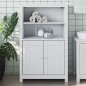 vidaXL Badschrank BERG Weiß 69,5x34x110 cm Massivholz Kiefer vidaXL Badschrank BERG Weiß 69,5x34x110 cm Massivholz Kiefer