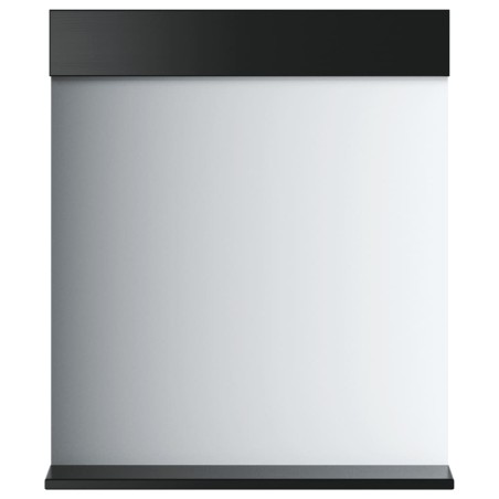 vidaXL Badspiegel mit Ablage BERG Schwarz 60x12x70 cm Massivholz