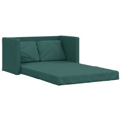 vidaXL Bodensofa mit Schlaffunktion Dunkelgrün 112x174x55 cm Stoff