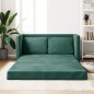vidaXL Bodensofa mit Schlaffunktion Dunkelgrün 122x204x55 cm Samt vidaXL Bodensofa mit Schlaffunktion Dunkelgrün 122x204x55 cm Samt