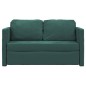 vidaXL Bodensofa mit Schlaffunktion Dunkelgrün 122x204x55 cm Samt vidaXL Bodensofa mit Schlaffunktion Dunkelgrün 122x204x55 cm Samt