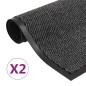 Schmutzfangmatten 2 Stk. Rechteckig Getuftet 90x150cm Anthrazit Schmutzfangmatten 2 Stk. Rechteckig Getuftet 90x150cm Anthrazit