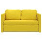 vidaXL Bodensofa mit Schlaffunktion Dunkelgelb 122x204x55 cm Samt vidaXL Bodensofa mit Schlaffunktion Dunkelgelb 122x204x55 cm Samt