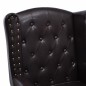 vidaXL Sessel mit Fußhocker Dunkelbraun Kunstleder vidaXL Sessel mit Fußhocker Dunkelbraun Kunstleder