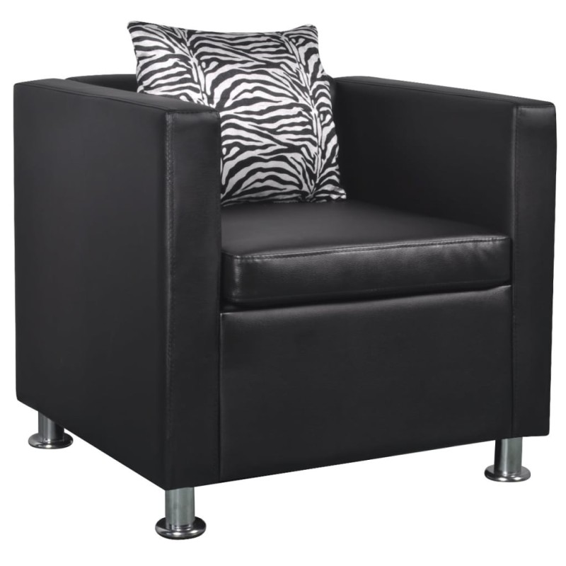 vidaXL Sessel Schwarz Kunstleder vidaXL Sessel Schwarz Kunstleder