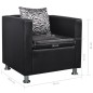 vidaXL Sessel Schwarz Kunstleder vidaXL Sessel Schwarz Kunstleder