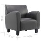 vidaXL Sessel Grau Kunstleder vidaXL Sessel Grau Kunstleder