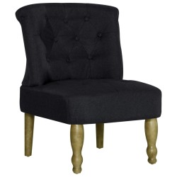 vidaXL Französischer Stuhl Schwarz Stoff