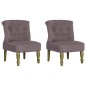 vidaXL Französische Stühle 2 Stk. Taupe Stoff vidaXL Französische Stühle 2 Stk. Taupe Stoff