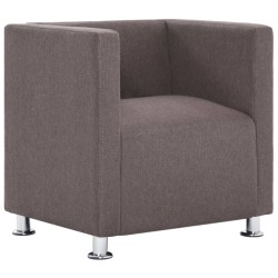 vidaXL Würfel-Sessel Taupe Stoff