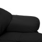 vidaXL Liegesessel mit Fußhocker Schwarz Kunstleder und Bugholz vidaXL Liegesessel mit Fußhocker Schwarz Kunstleder und Bugholz