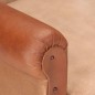 vidaXL Sessel Braun Echtleder und Segeltuch vidaXL Sessel Braun Echtleder und Segeltuch