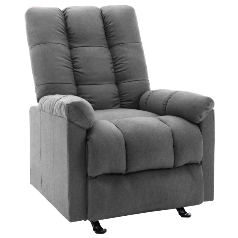 vidaXL Relaxsessel Verstellbar Hellgrau Stoff vidaXL Relaxsessel Verstellbar Hellgrau Stoff