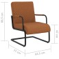 vidaXL Freischwinger Mattbraun Kunstleder vidaXL Freischwinger Mattbraun Kunstleder