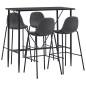 vidaXL 5-tlg. Bar-Set Stoff Dunkelgrau vidaXL 5-tlg. Bar-Set Stoff Dunkelgrau