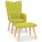 vidaXL Relaxsessel mit Hocker Grün Stoff vidaXL Relaxsessel mit Hocker Grün Stoff